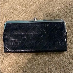 Black leather Hobo wallet